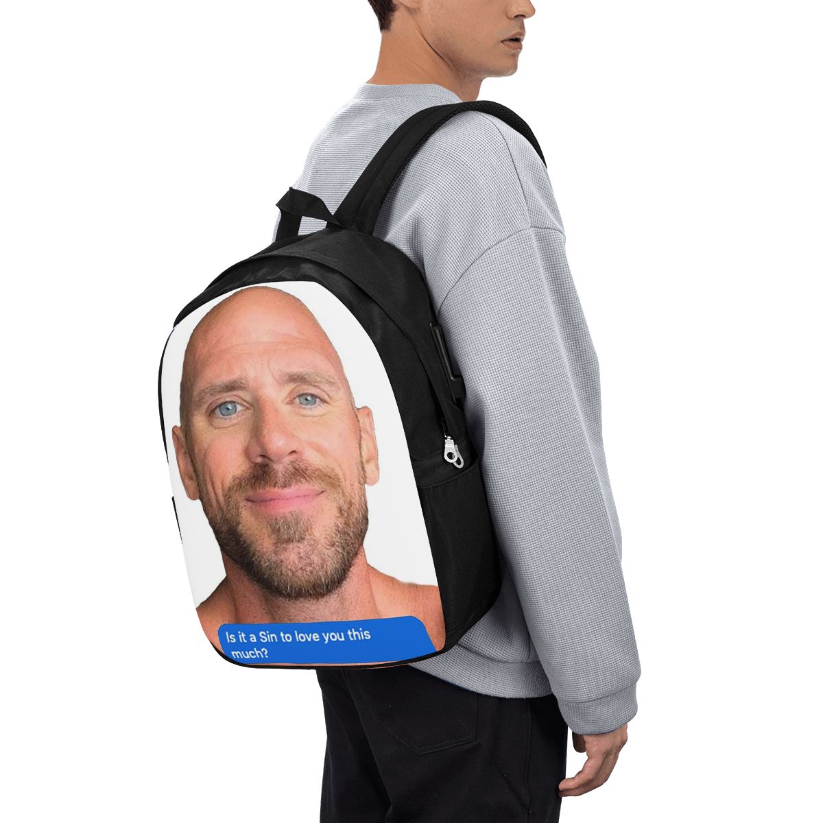 Travel Bags - Johnny Sins Flirty Text Bubble Backpack