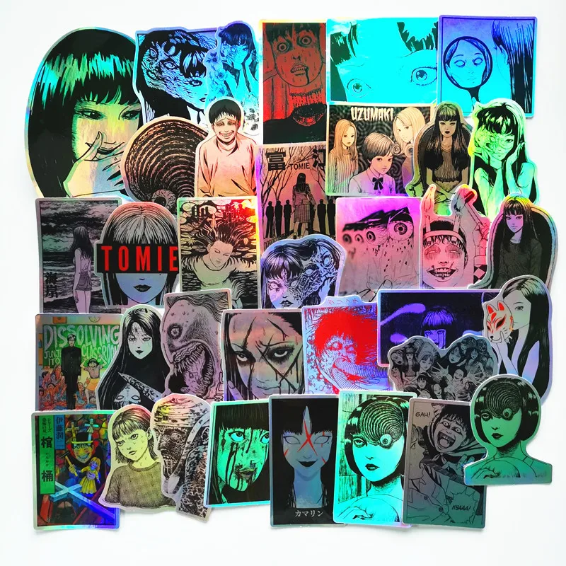 Handbags - 50PCS Laser Anime Tomie Stickers Aesthetic