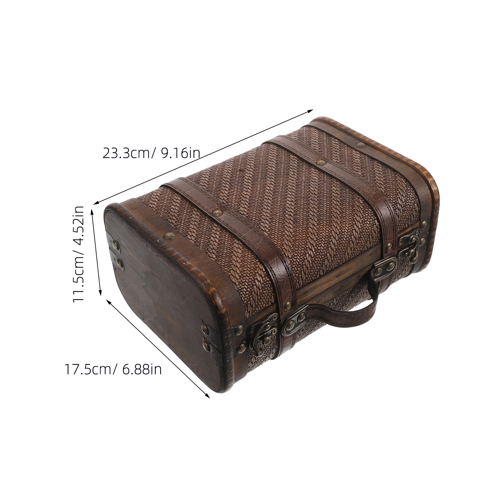 Wooden Vintage Suitcase Decora - Retro Vintage Trunk Suitcase ulasan dan harga