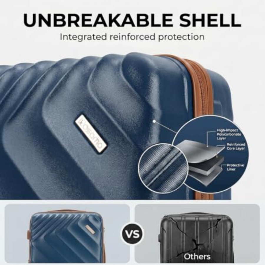 5-Piece Hard Shell Expandable  - Expandable Hard Shell Luggage Set ulasan dan harga