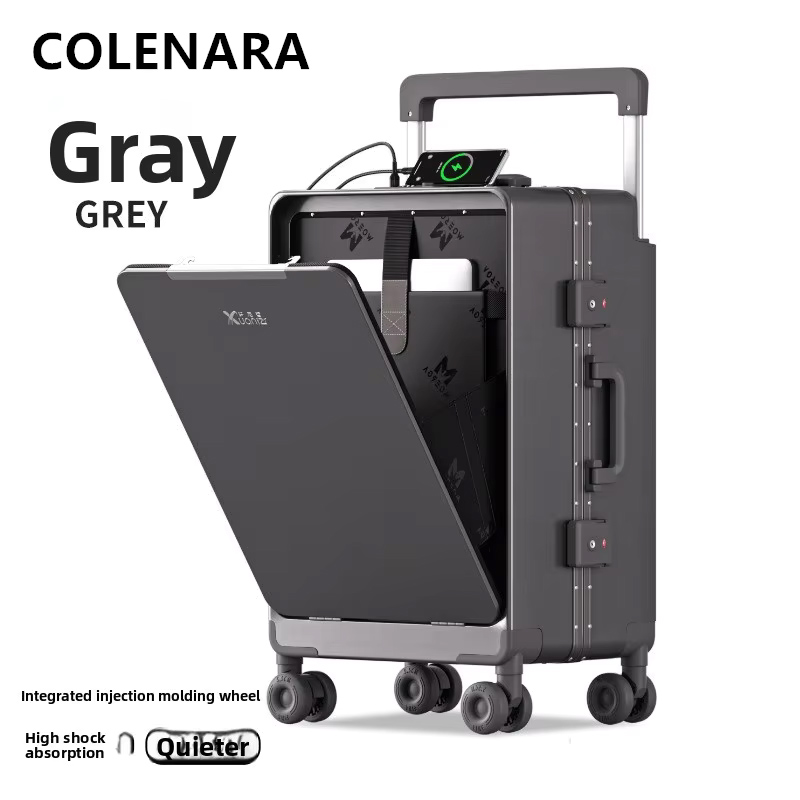 COLENARA ABS+PC Suitcase Front - Front Opening Laptop Luggage 24 Inch ulasan dan harga