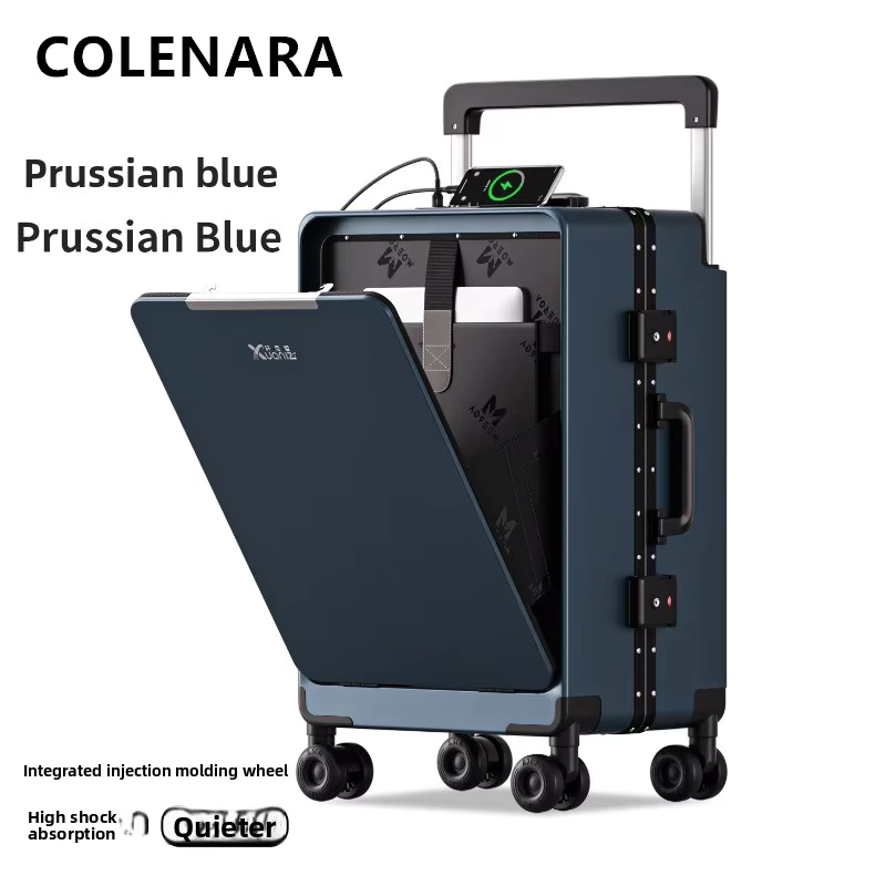 COLENARA ABS+PC Suitcase Front - Front Opening Laptop Luggage 24 Inch ulasan dan harga