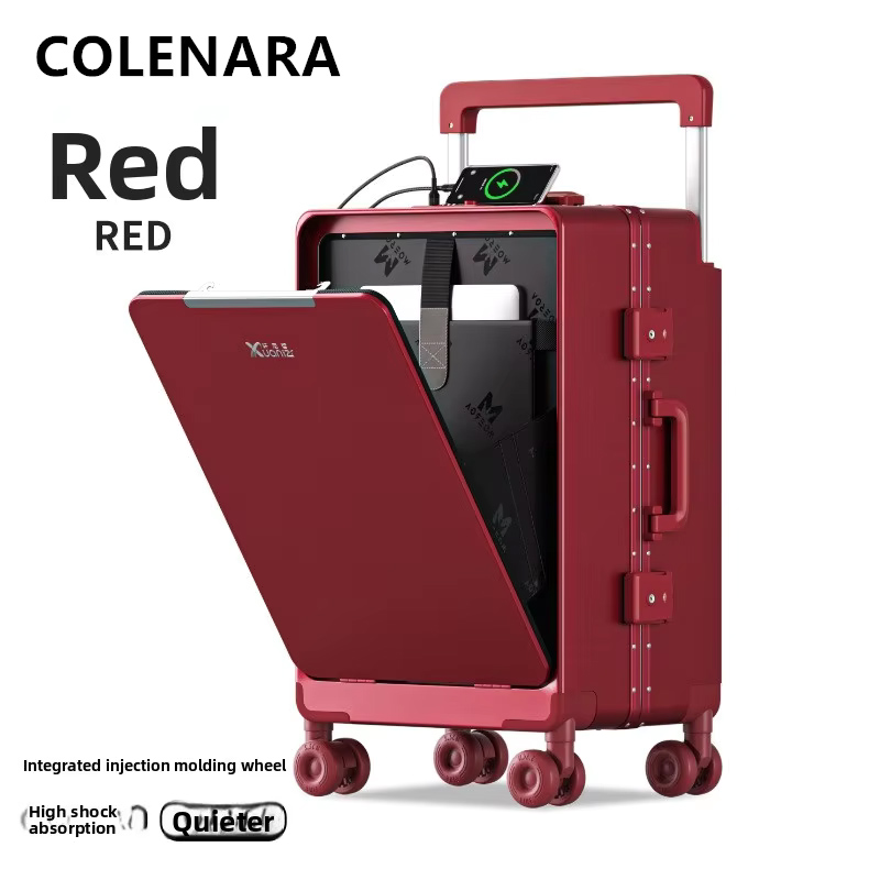 COLENARA ABS+PC Suitcase Front - Front Opening Laptop Luggage 24 Inch ulasan dan harga