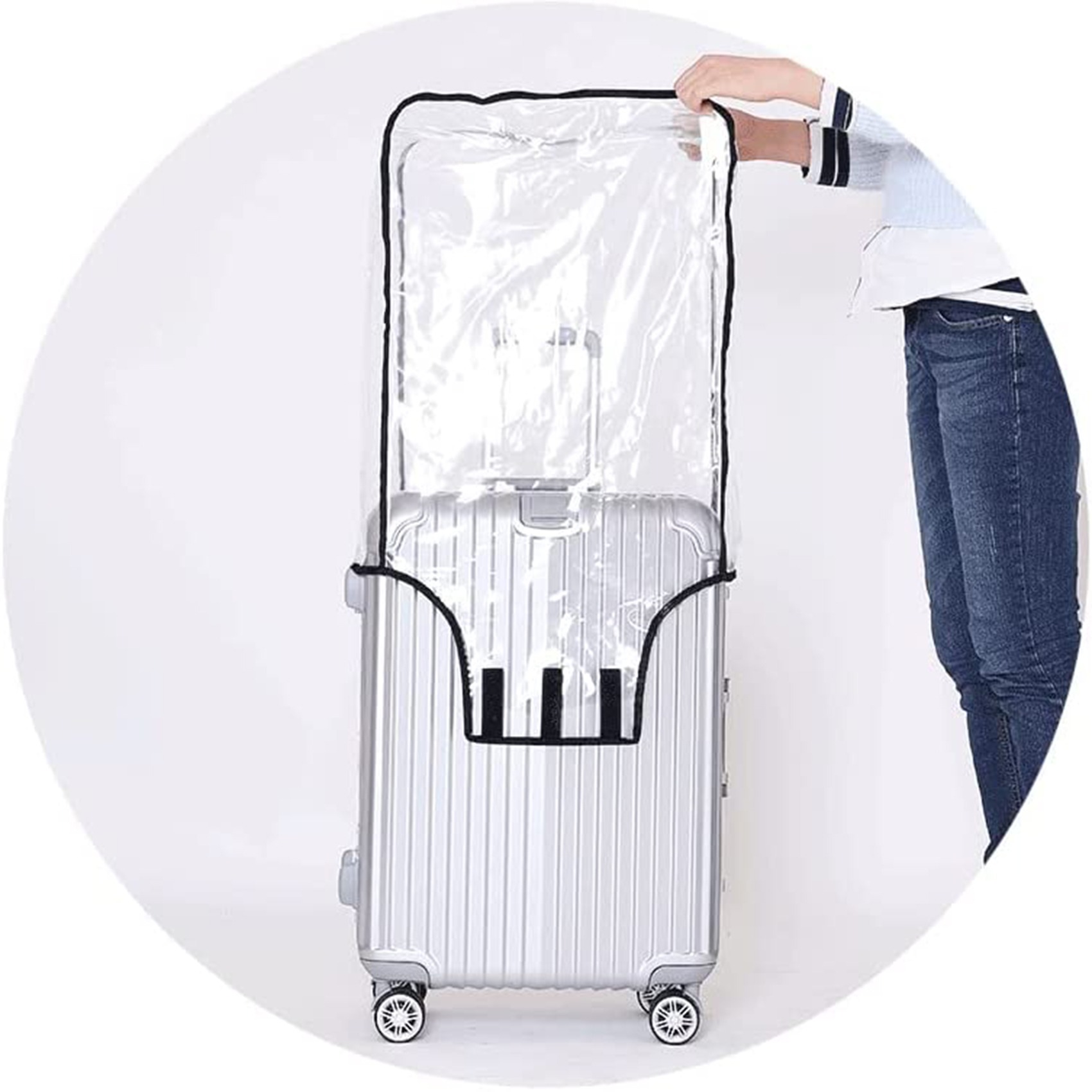 New Full Transparent Luggage P - Waterproof Suitcase Cover Protector ulasan dan harga
