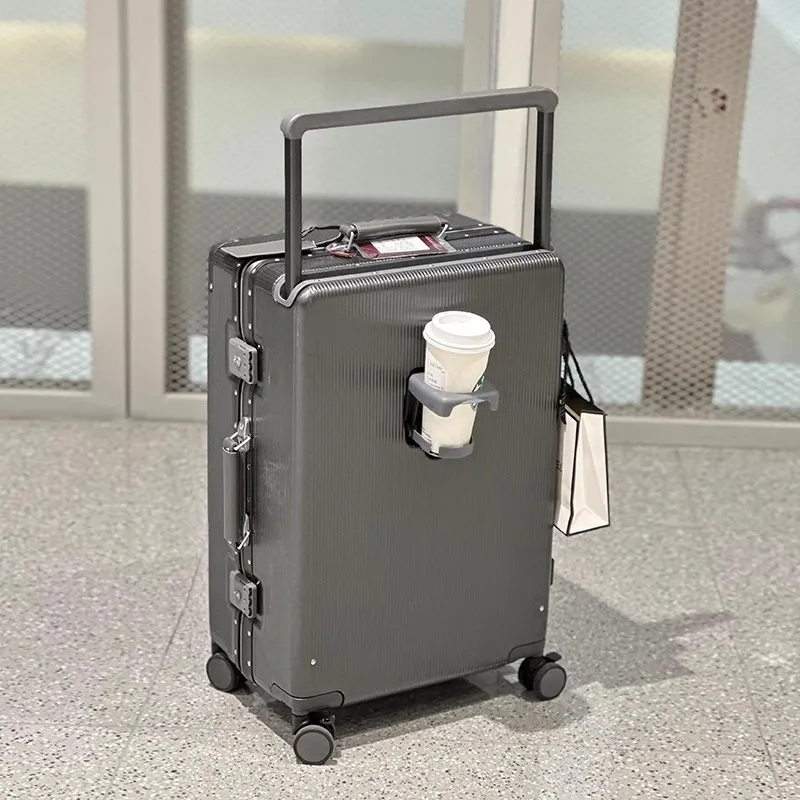 Suitcase Wide Handle Travel Su - Aluminum Frame Carry On Luggage ulasan dan harga