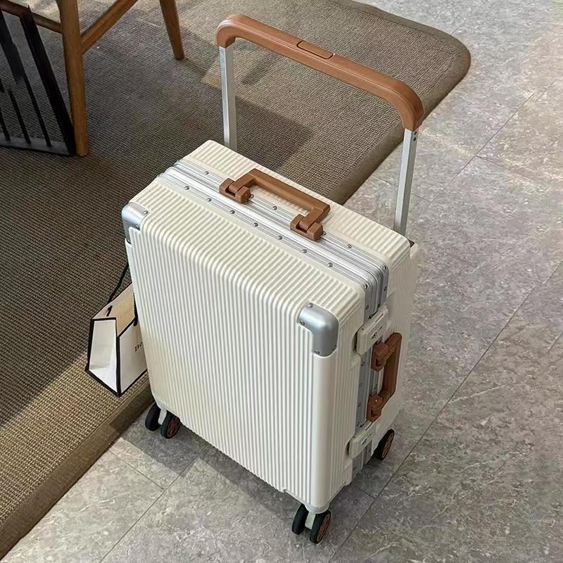 New Wide Trolley Case Luggage  - Aluminum Frame Carry On Luggage ulasan dan harga