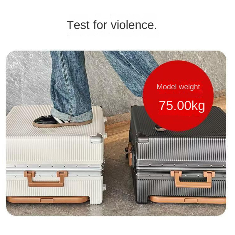 New Wide Trolley Case Luggage  - Aluminum Frame Carry On Luggage ulasan dan harga