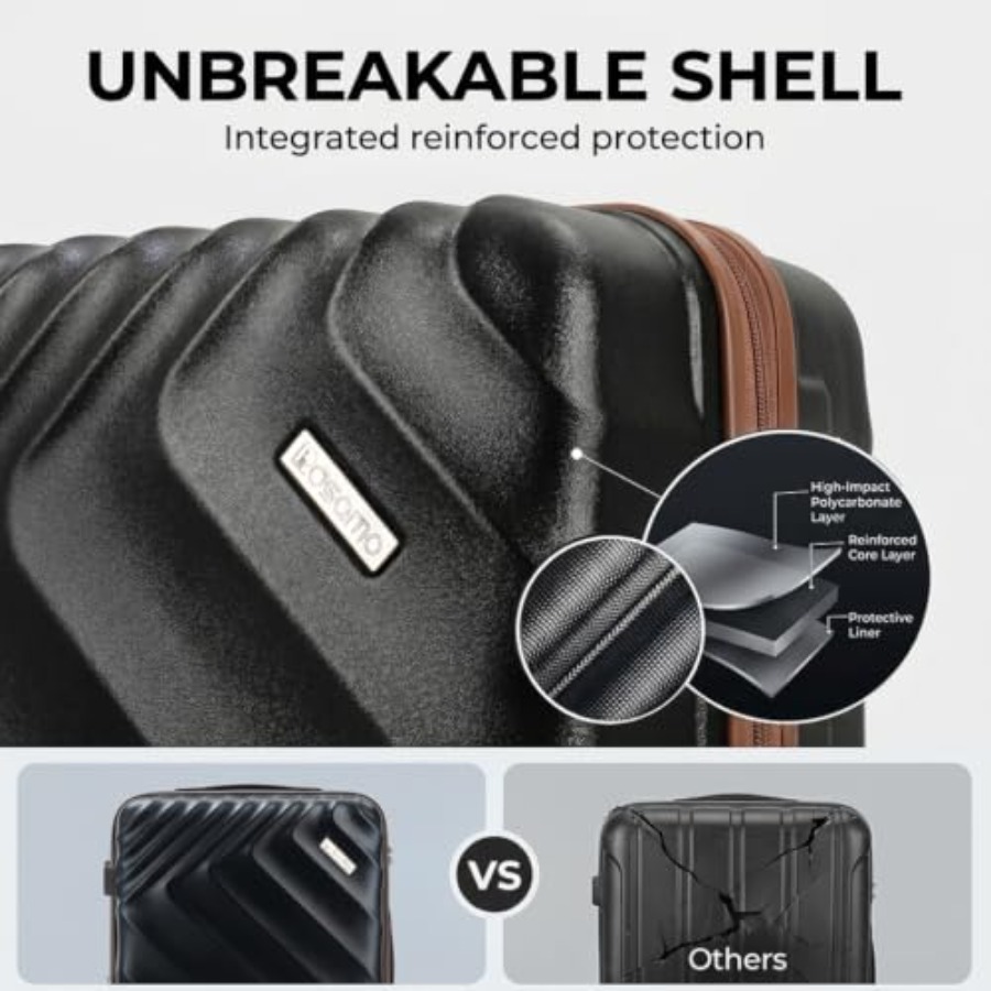 6-Piece Hard Shell Expandable  - Expandable Hard Shell Luggage Set ulasan dan harga
