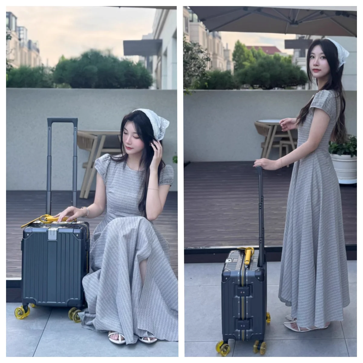 14‘’ Rolling Luggage Lightweig - Aluminum Frame Carry On Luggage ulasan dan harga