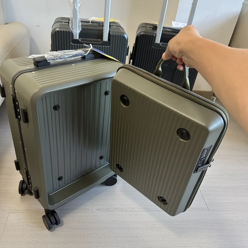 2-in-1 Suitcase Detachable Bac - Aluminum Frame Carry On Luggage ulasan dan harga