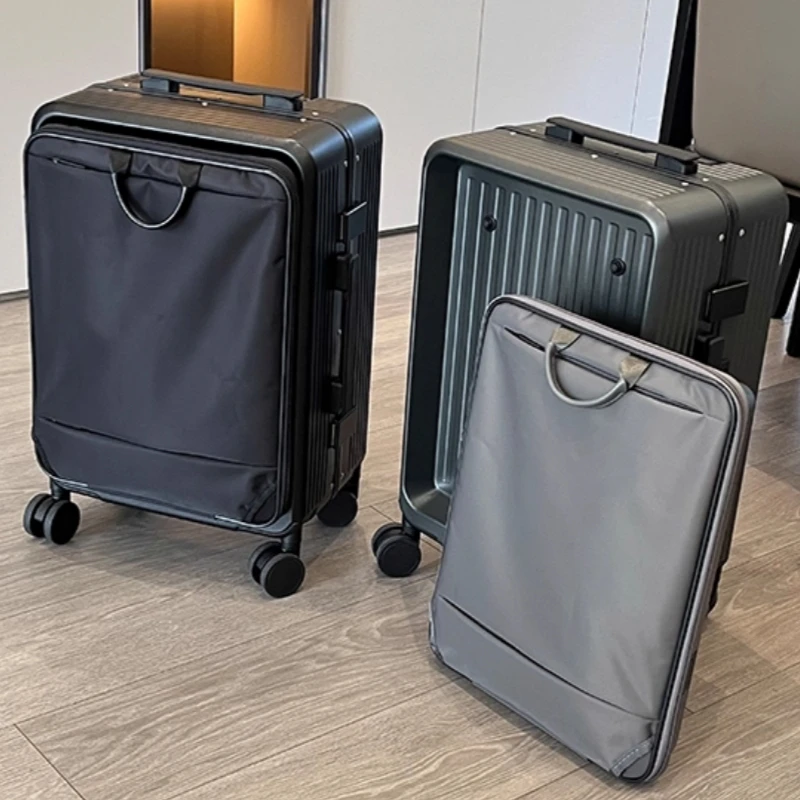 2-in-1 Suitcase Detachable Bac - Aluminum Frame Carry On Luggage ulasan dan harga