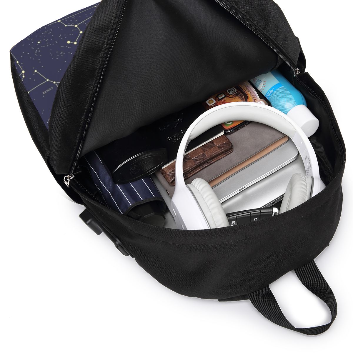 Night Sky Golden Celestial Sta - Travel Bags ulasan dan harga