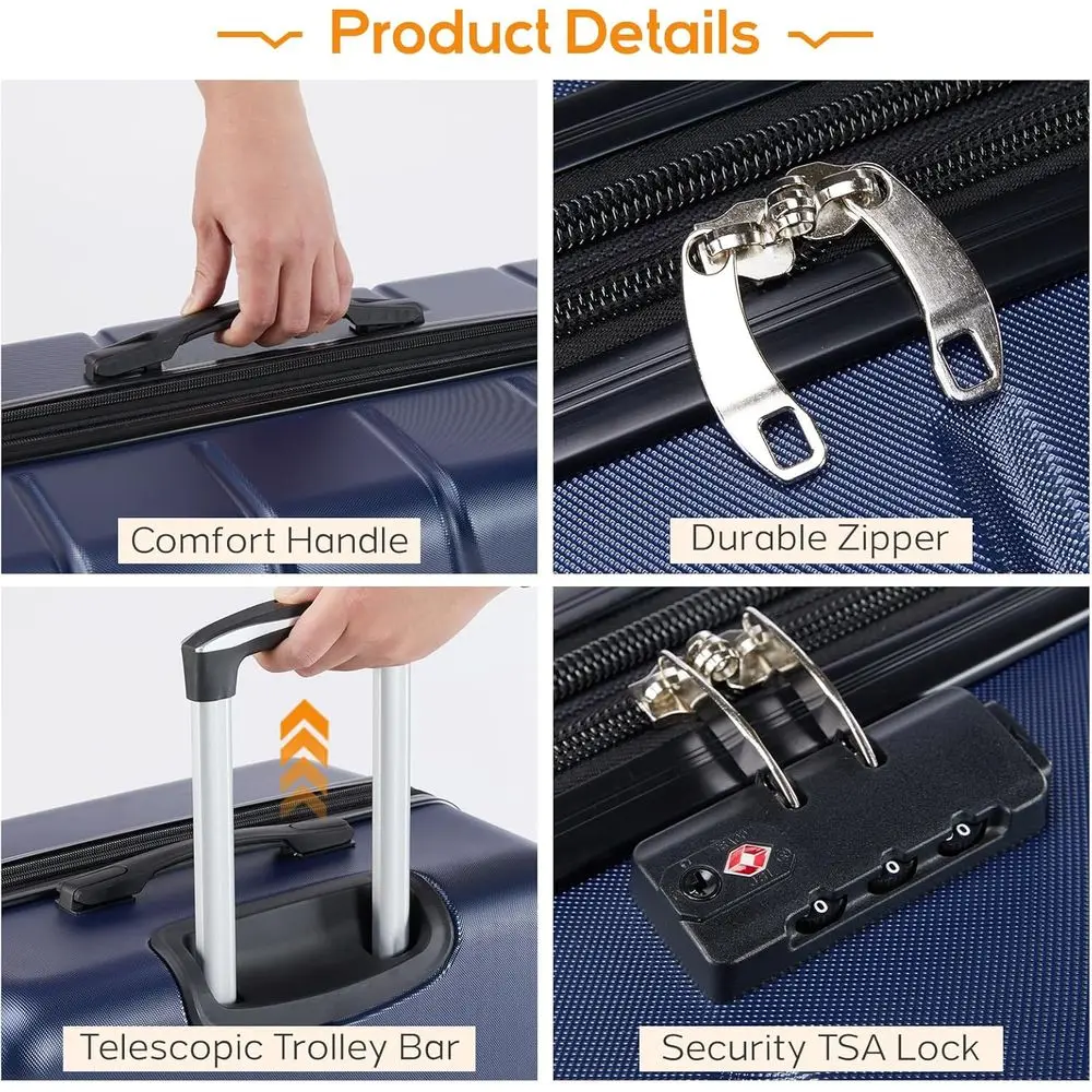 3-Piece Hardshell Expandable L - Expandable Hard Shell Luggage Set ulasan dan harga