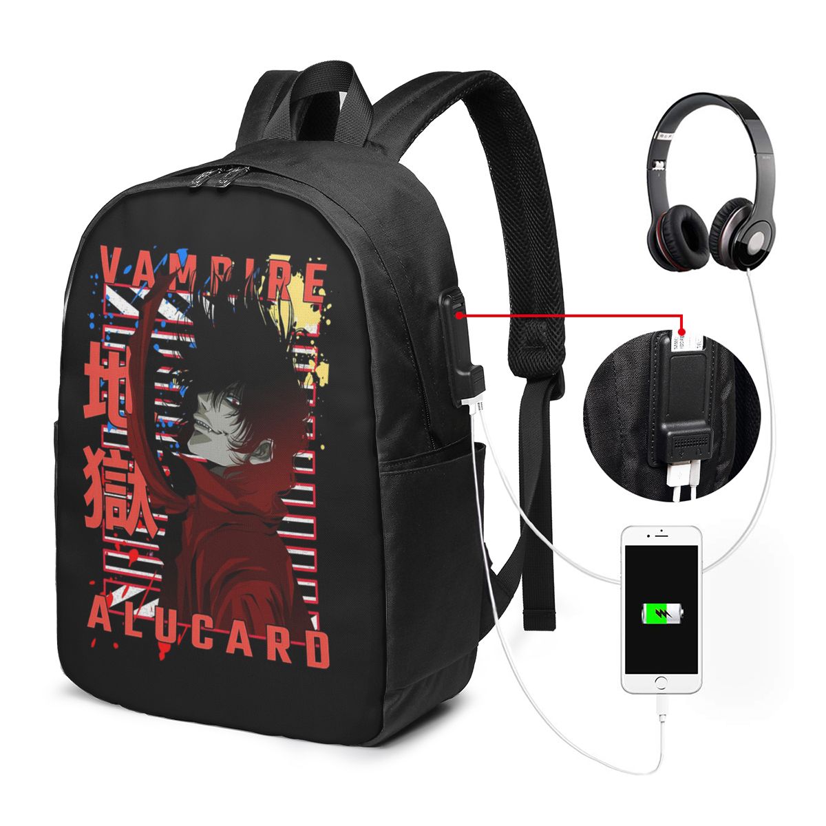 Alucard Hellsing Manga Backpac - Travel Bags ulasan dan harga