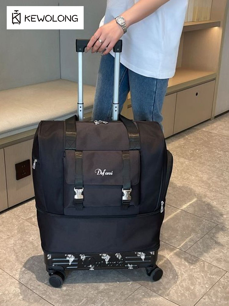 Oxford Fabric Foldable Carry O - Foldable Rolling Luggage Bag ulasan dan harga