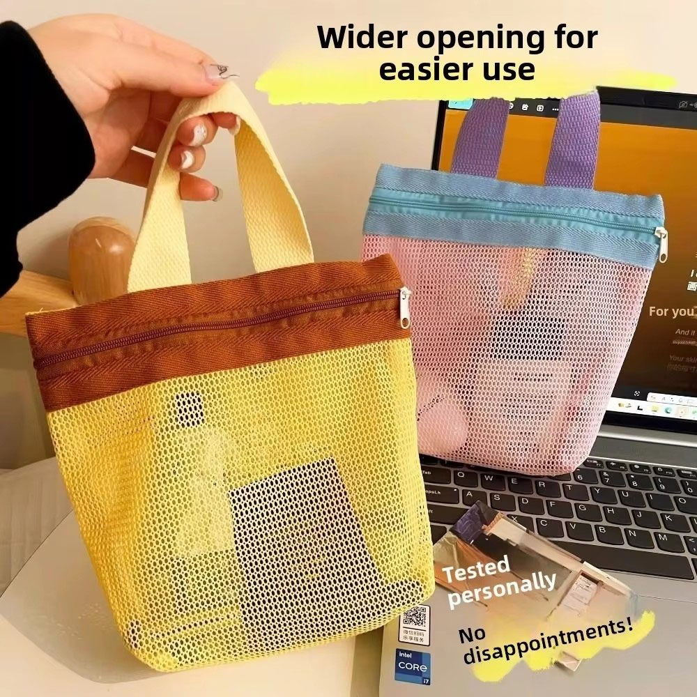 New Dopamine Mesh Toiletry Bag - Cosmetic Bags ulasan dan harga