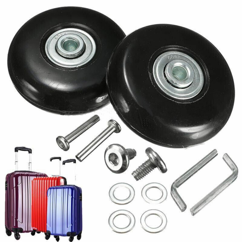 2Pcs Replace Wheels With Screw - Silent Replacement Luggage Wheels ulasan dan harga
