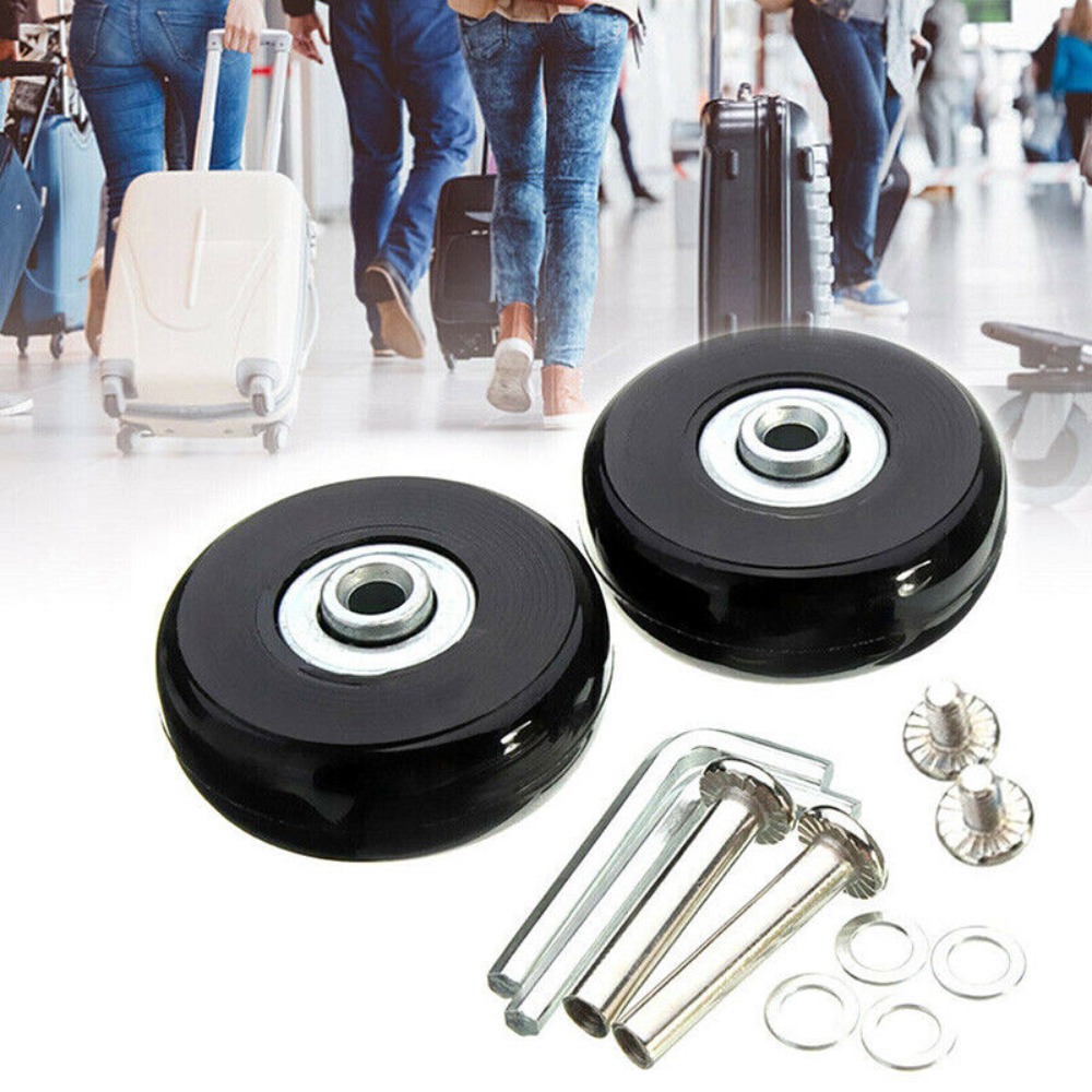 2Pcs Replace Wheels With Screw - Silent Replacement Luggage Wheels ulasan dan harga
