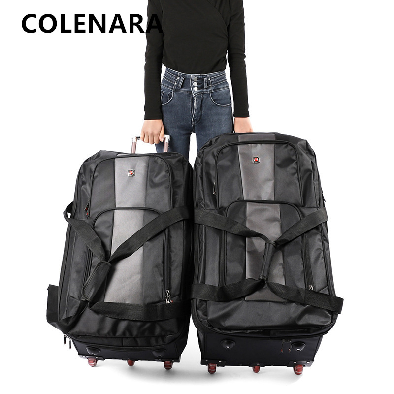 COLENARA Large Capacity Trolle - Foldable Rolling Luggage Bag ulasan dan harga