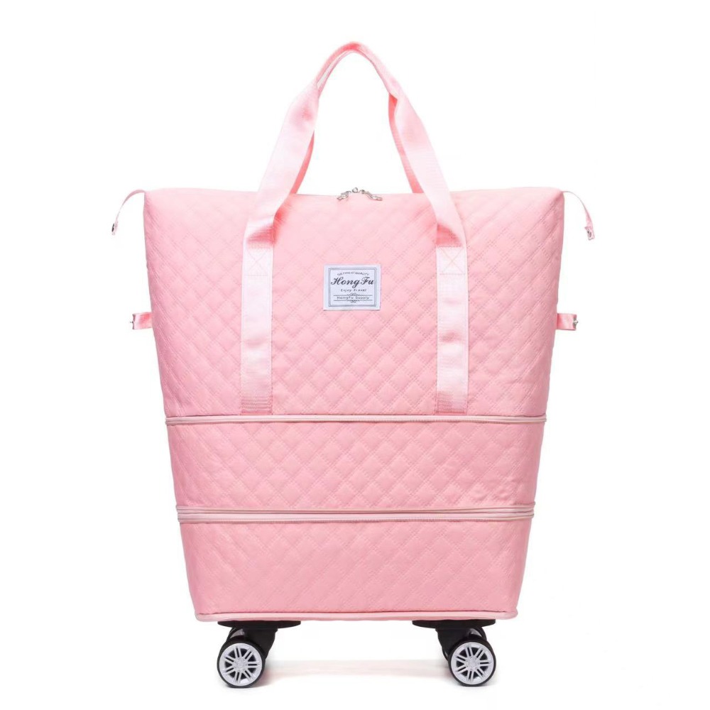 New Oxford Cloth Duffle Pack L - Foldable Rolling Luggage Bag ulasan dan harga