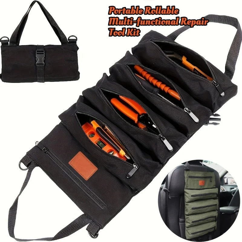 1pc Multi-Purpose Canvas Roll  - Foldable Rolling Luggage Bag ulasan dan harga
