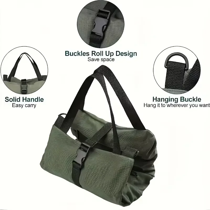 1pc Multi-Purpose Canvas Roll  - Foldable Rolling Luggage Bag ulasan dan harga