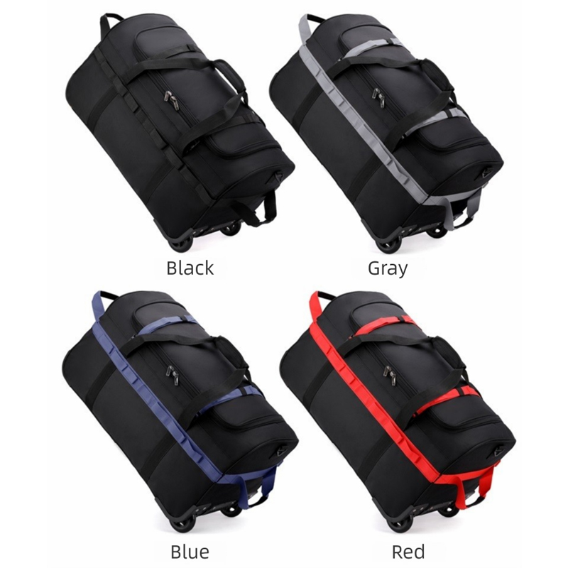 Heavy-Duty Wheeled Duffel Bag  - Foldable Rolling Luggage Bag ulasan dan harga