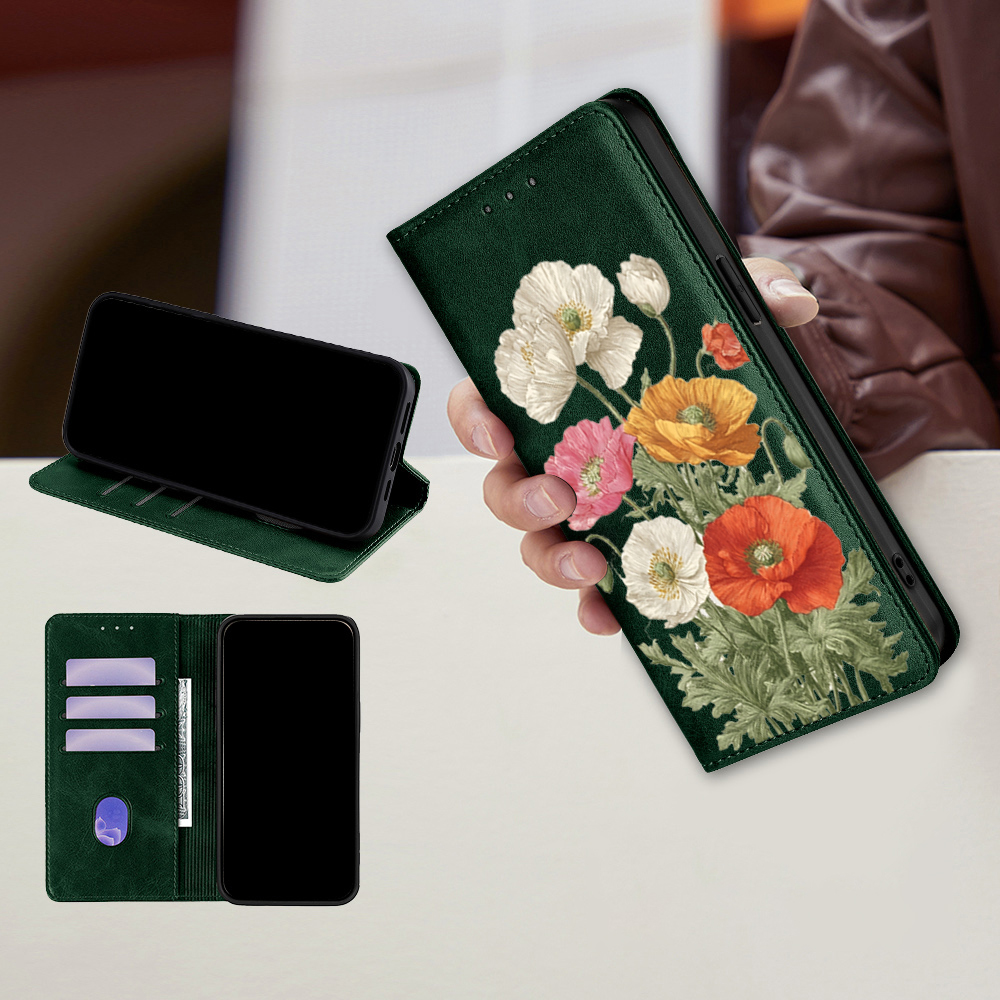Magnetic Leather Floral patter - Wallets ulasan dan harga