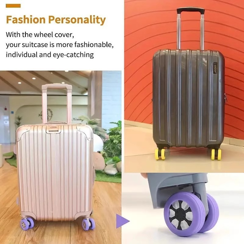 8Pcs Silent Luggage Wheel Rubb - Silent Replacement Luggage Wheels ulasan dan harga