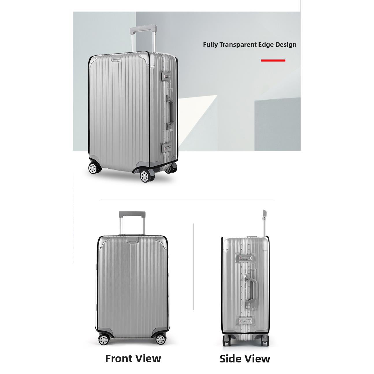 Thickened Waterproof Transpare - Luggage Protective Cover Transparent ulasan dan harga