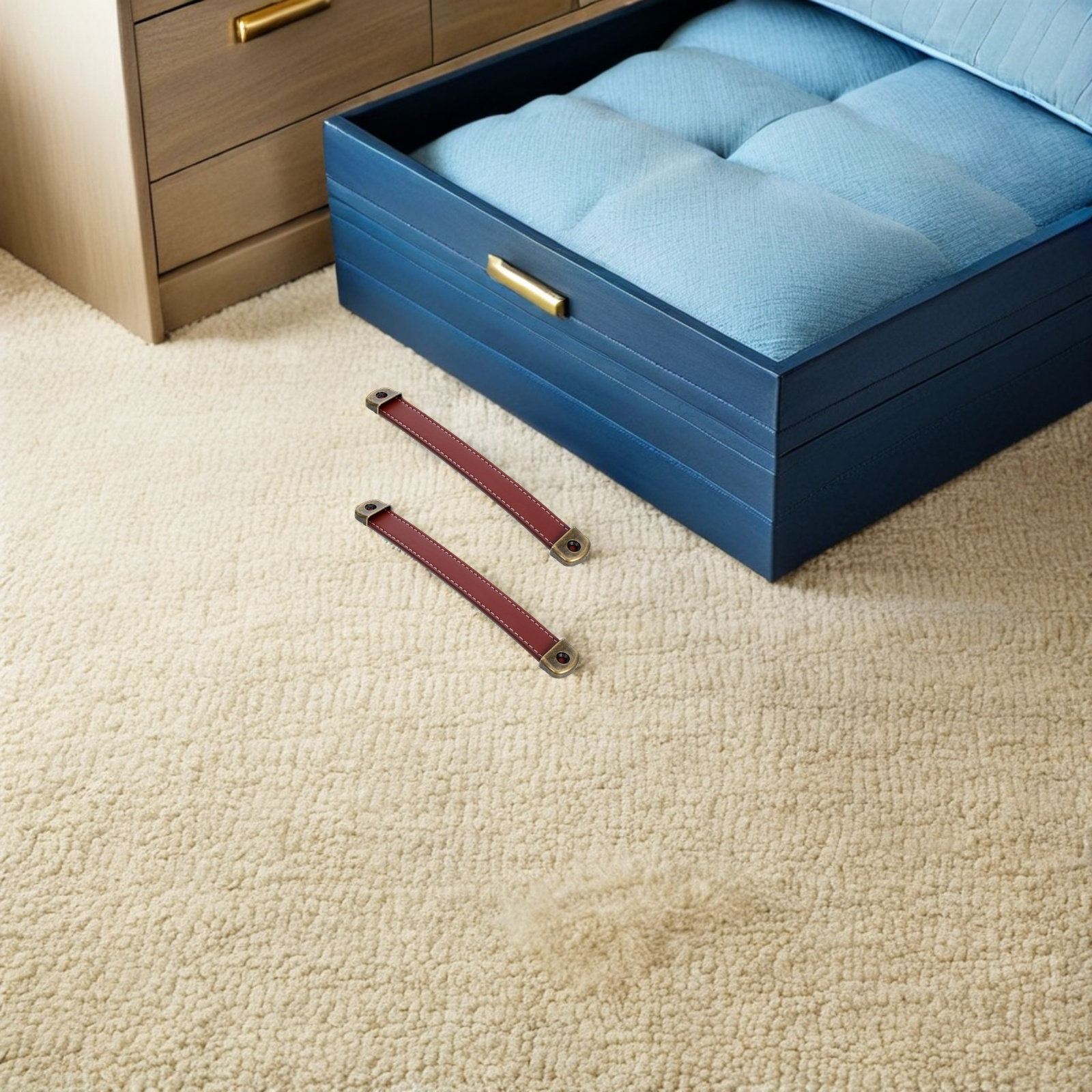 2Pcs Retro PU Furniture Handle - Retro Vintage Trunk Suitcase ulasan dan harga