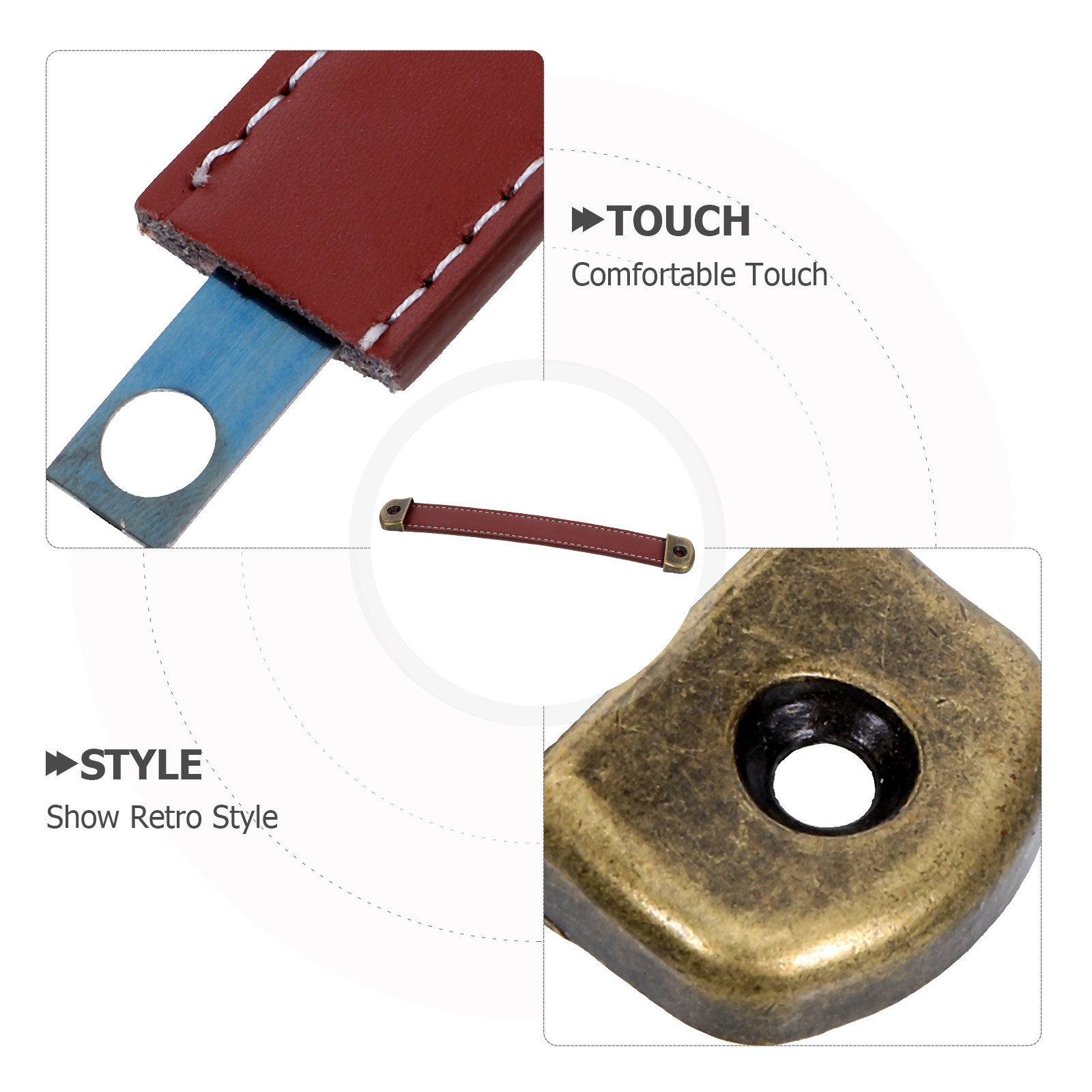 2Pcs Retro PU Furniture Handle - Retro Vintage Trunk Suitcase ulasan dan harga