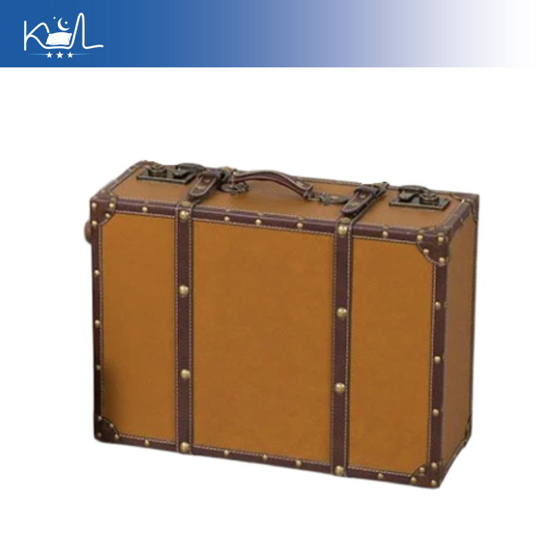 Vintage Orange Decorative Suit - Retro Vintage Trunk Suitcase ulasan dan harga