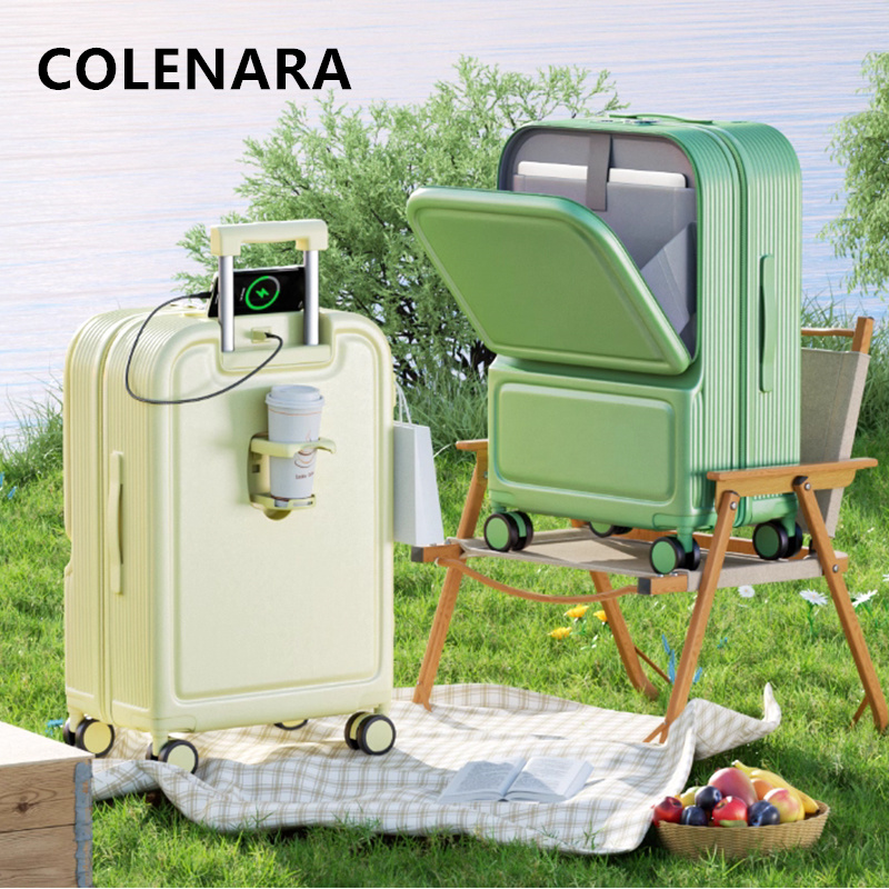 COLENARA ABS+PC Suitcase Front - Front Opening Laptop Luggage 24 Inch ulasan dan harga