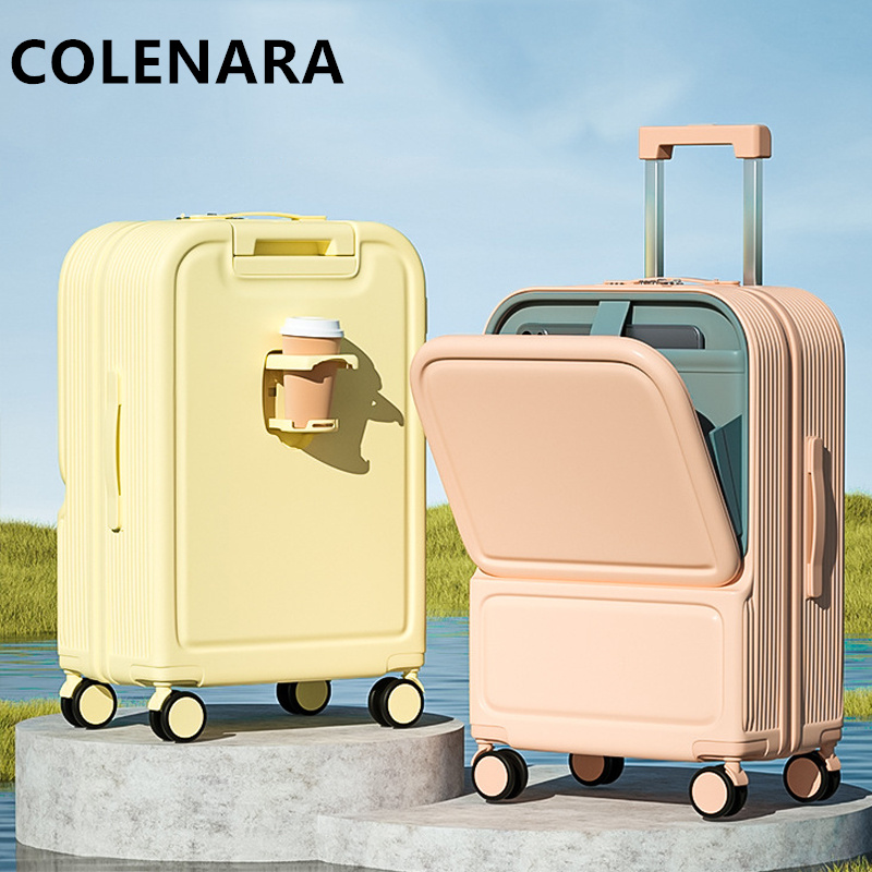 COLENARA ABS+PC Suitcase Front - Front Opening Laptop Luggage 24 Inch ulasan dan harga