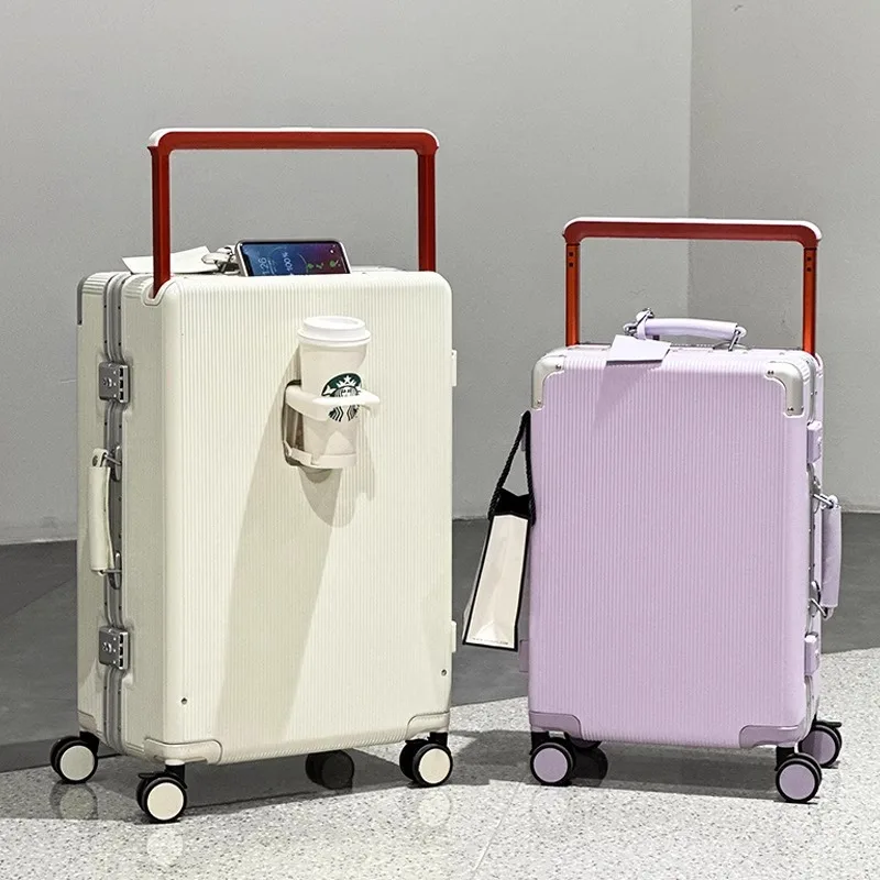 Suitcase Wide Handle Travel Su - Aluminum Frame Carry On Luggage ulasan dan harga